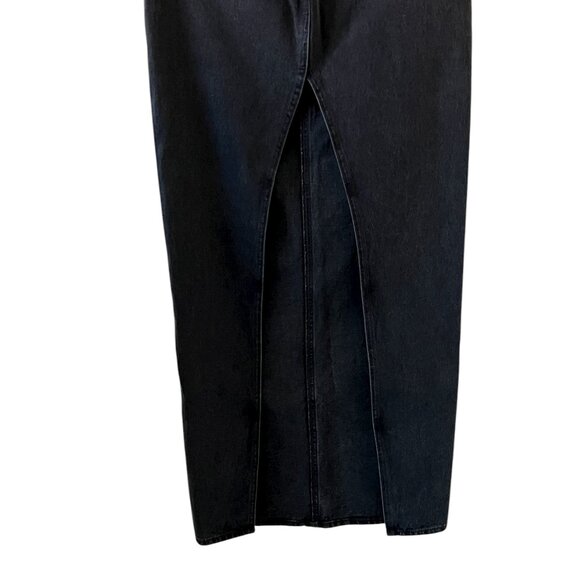 GRLFRND Amara Denim Maxi Pencil Skirt With Back Slit In Loleta Size 24 - Picture 11 of 16